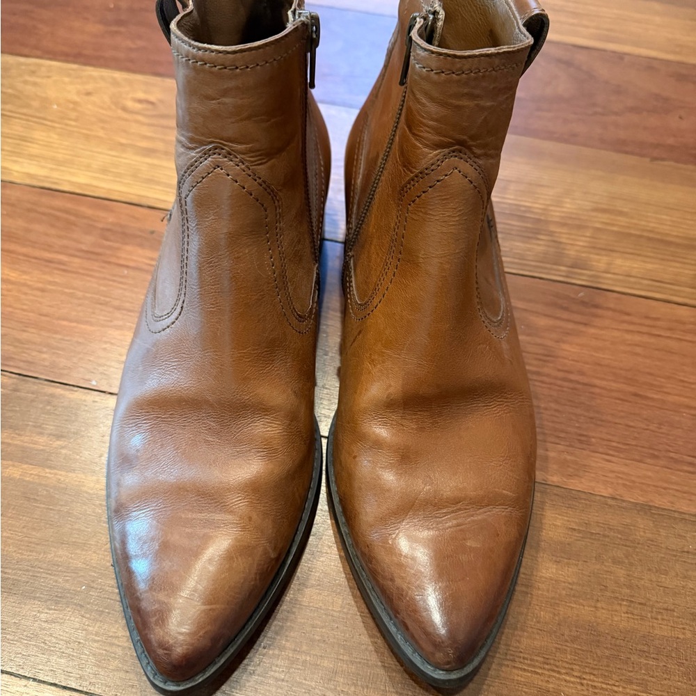 Paul Green Women’s Brown Leather Ankle Boots Uk 7.5/US 10. Fits like 9.5